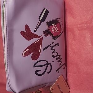 NWT Juicy Couture Purple Cosmetic Bag See Lasr 3 Pics For Imperfection Call Outs